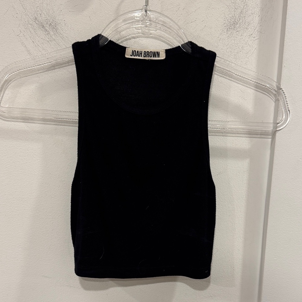 Joah Brown Midnight Black Crop Top
